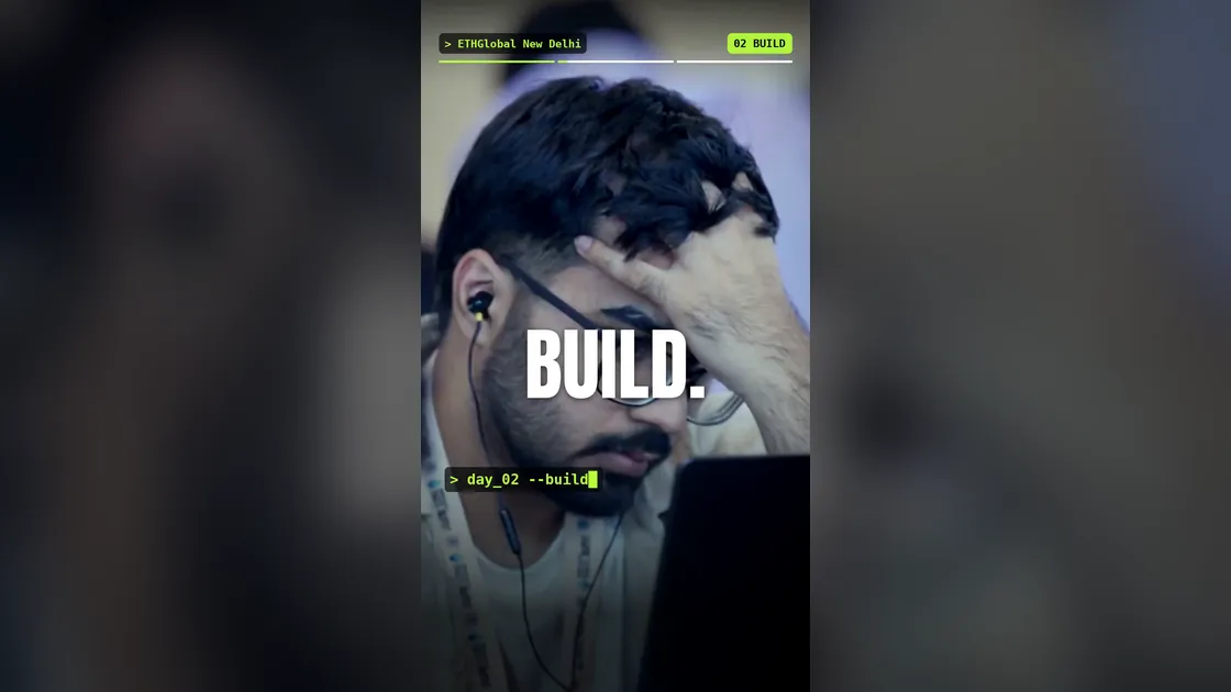 Frame from ETHGlobal New Delhi recap