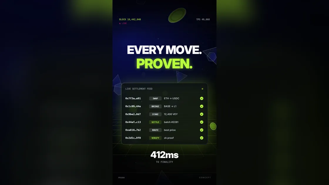 Frame from Veyra — mainnet teaser